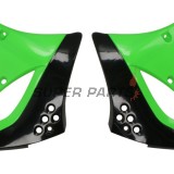 Предни странични пластмаси -POLISPORT- черно/зелено, KAWASAKI KX 450 2009-2011