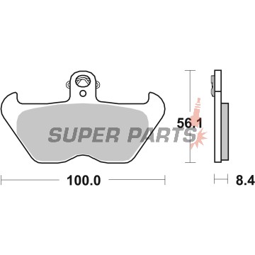 Накладки -BREMBO- 07BB24SA, BMW GS/RT/RS, Ducati Monster, Aprilia RS/Tuareg, Cagiva Mito, KTM LC4 & Beta Evo (1988-2013)