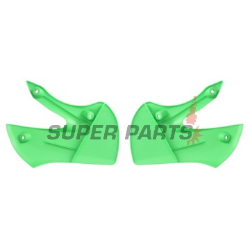 Предни странични пластмаси -POLISPORT- зелени, KAWASAKI KLX, KX 65/110 2000-2023