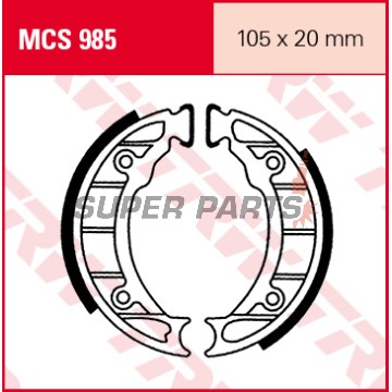 Накладки (челюст) -TRW- MCS985, 105x20mm, Piaggio/Vespa Free 1 50, Zip+Zip 50 (1993-1998)