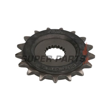 Преден пиньон -JT- JTF1185,17RB, 17 зъба, с гумен демпфер, Triumph Bonneville 900 2017-2026, Scrambler 900 2023-2026, Speed Twin 900 2023-2026, Street Cup 900 2016-2019, Street Twin 900 2016-2022