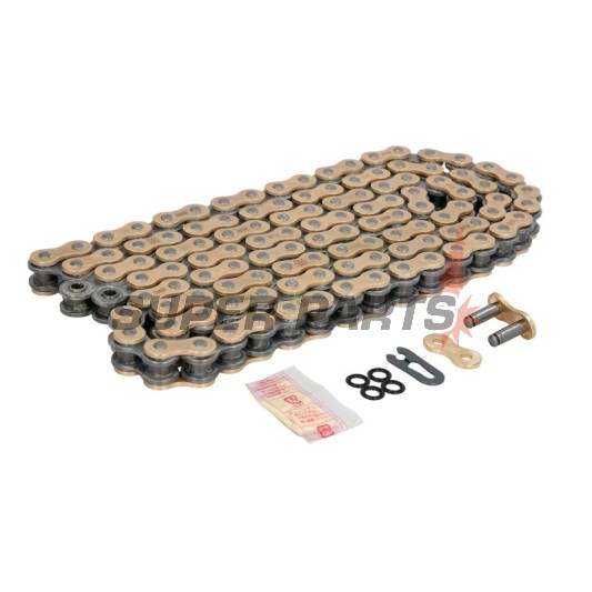 Верига -DID- 520VX3G&B-116FB, размер 520, 116 звена, усилена, злато/черна