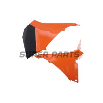 Капак/пластмаса въздушен филтър -POLISPORT- оранжев, KTM SX, SX-F 125-450 2011-2012