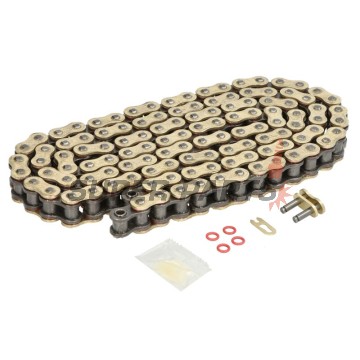 Верига -JT- JTC428HROGB118SL, размер 428, 118 звена, O-Ring усилена, златна/черна