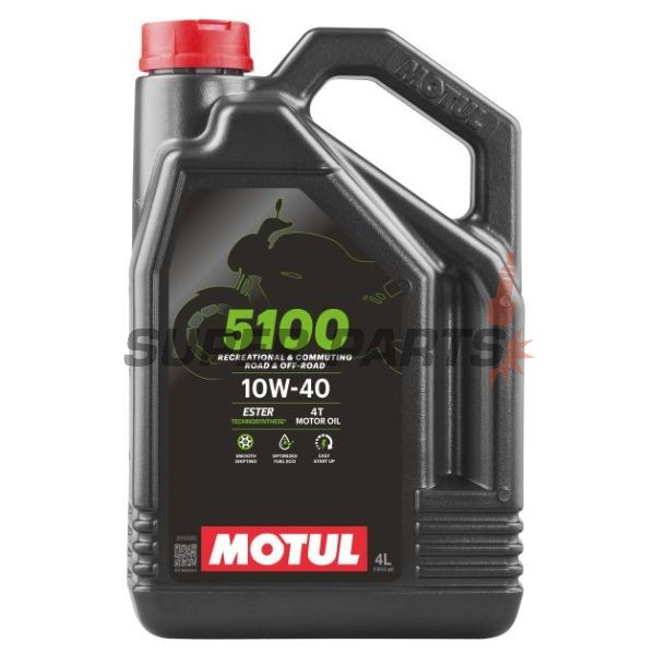 Двигателно масло -MOTUL- 5100, 10W40, полу-синтетика + естер, 4L