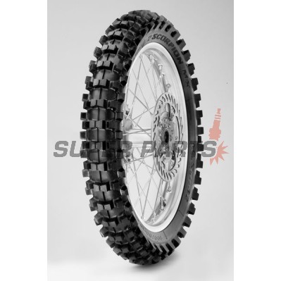 Задна офроуд гума -PIRELLI MOTOR- 90/100-14, SCORPION MX, средно мека 32 MINI