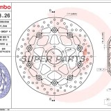 Спирачен диск -BREMBO- 78B40826, Honda CB600F Hornet / Hornet S, Honda CBF600S (2000-2006)