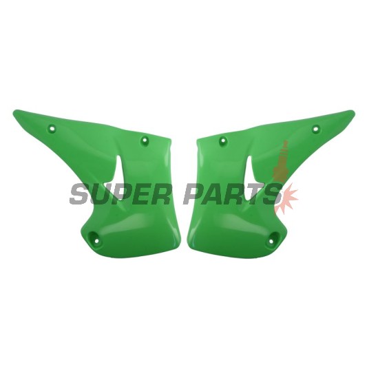 Предни странични пластмаси -POLISPORT- зелени, KAWASAKI KX 125/250 2003-2008
