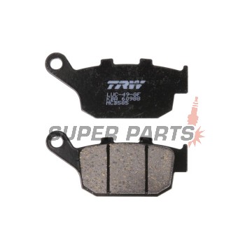 Накладки -TRW- MCB585, Buell Blast, M2, S3, X1, XB12R/S/SS, XB9S 1998-2009; Honda CB, CBR, FMX, NC, NSR, NT/NTV, NX, XL/XRV 1986-2015; Triumph Daytona, Street Triple, Tiger 2000-2020; Yamaha XJ6 2009-2012
