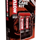 Комплект за почистване и смазване на верига -MOTUL- четка, обезмаслител и спрей за смазване