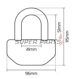 Заключващо устройство за мото диск -OXFORD- Boss16 16mm, жълт