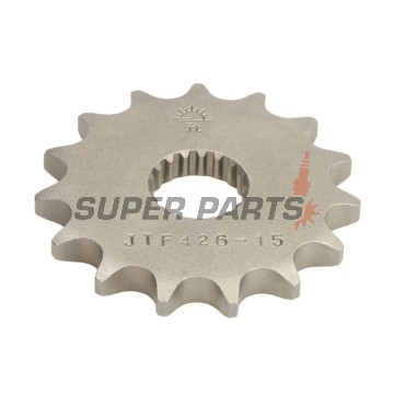 Преден пиньон -JT- JTF426,15, 15 зъба, Kreideler 125 125 2007-2010, Suzuki DR 100 1983-1990, DR 125 1982-1990, GN 125 1982-1983, 1991-2001, GS 125 1983-2000, RM 100 1976-1977, SP 100 1983