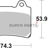 Накладки -BREMBO- 07YA3507, Yamaha FJ 1200 / 1200A ABS (1988-1994) / FZR 750RT Genesis (1987-1988) / TDM 850 (1996-2001) / XJ 900S Diversion (1995-2003) / XJR 1200 (1995-1998) / XVZ 1300 Royal Star / Venture / Tour Classic (1997-2001)