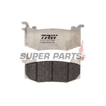 Накладки -TRW- MCB959SCR, състезателни, Aprilia RSV4 1100/Factory (2025-2026) / Ducati Panigale V4/V4S 1103 (2025-2026) / KTM RC 990 R (2026) / 1390 Super Duke (2024-2026)