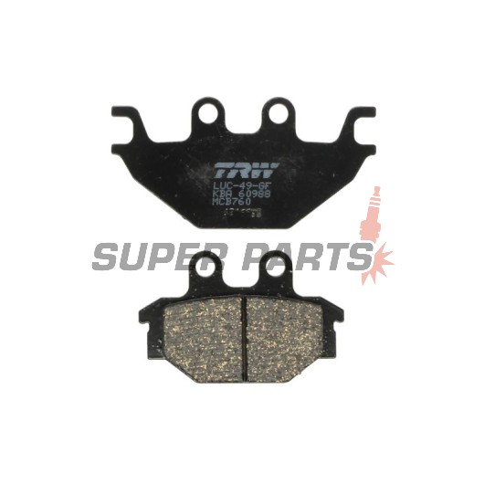 Накладки -TRW- MCB760, Adly 300-500cc ATV, Arctic Cat DVX 250, CPI XS 250, Kawasaki KVF Brute Force 300, Kymco KXR/MXU/Maxxer 250-700cc, Yamaha MT 125 & YZF-R125 125cc (2004-2018)