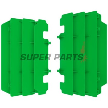 Протектори за радиатор -POLISPORT- зелен, KAWASAKI KX 125/250 1997-2005