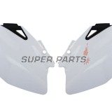 Задни странични пластмаси -POLISPORT- черно/бяло, YAMAHA YZ 250/450 2006-2009