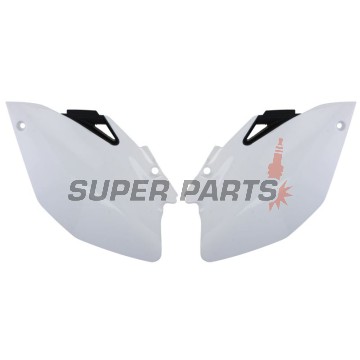 Задни странични пластмаси -POLISPORT- черно/бяло, YAMAHA YZ 250/450 2006-2009