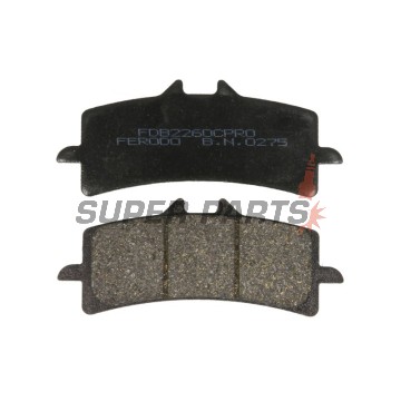 Накладки -FERODO- FDB2260CPRO, Aprilia RSV4 1000, Ducati 848/1098/1198/1299, Hypermotard 1100, Monster 1200, Multistrada 1200/1260, Panigale 1199/1299, Streetfighter 1099, Husaberg FS 650, Husqvarna FS 450 / Nuda 900, Kawasaki H2 / ZX-10R / Z1000, KTM 450