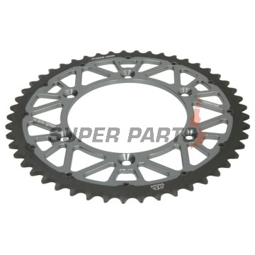 Заден пиньон -JT- JTX808,49GR, 49 зъба, сив, хибриден, Kawasaki KLX 400 2003, Suzuki DR 350 1990-1999, DR-Z 250 2001-2007, DR-Z 400 2000-2017, RM 100 1979-1982, RM 125 1983-2012, RM 250 1987-2012, RM-X 250 1989-2001, RM-X 450 2010-2019