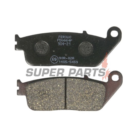 Накладки -FERODO- FDB664P, Honda CB / CBR 600F / VFR 750F / Silver Wing, Triumph Bonneville / Street Triple / Scrambler, Indian Chief / Chieftain / Roadmaster, Cagiva Navigator, BMW C 600, Yamaha X-Max / Majesty 1990-2019