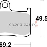 Накладки -BREMBO- 07KA23LA, Indian Chieftain / Roadmaster / Scout / Springfield, Kawasaki Z / ZX-9R, Suzuki B-King / GSX-S 750, Triumph Daytona / Speed Triple / Street Triple / Tiger, Victory Cross Country / Hammer / Kingpin / Vegas