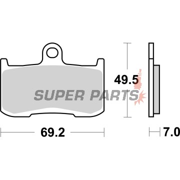 Накладки -BREMBO- 07KA23SA, Indian Chieftain/Roadmaster/Scout/Springfield 1800, Kawasaki Z/ZX-9R 800-1000, Suzuki GSX/GSX-S 600-1300, Triumph Daytona/Speed/Street/Tiger 675-1050, Victory Cross/Hammer/Kingpin/Vegas 1634-1731