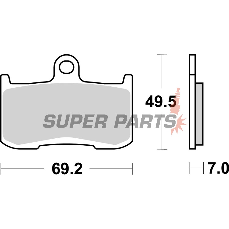 Накладки -BREMBO- 07KA23LA, Indian Chieftain / Roadmaster / Scout / Springfield, Kawasaki Z / ZX-9R, Suzuki B-King / GSX-S 750, Triumph Daytona / Speed Triple / Street Triple / Tiger, Victory Cross Country / Hammer / Kingpin / Vegas