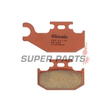 Накладки -BREMBO- 07GR49SD, Bombardier Outlander 400 / Cannondale 400-440 / Kawasaki KFX 450R / Suzuki Burgman 125 (2001-2011)