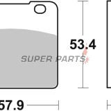 Накладки -BREMBO- 07SU06SA, Suzuki GSX/GSX-R 750-1100, RG 500 Gamma, VS Intruder 600-1400GL/GLP/GLF