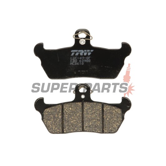 Накладки -TRW- MCB618, Aprilia Pegaso/RX/Tuareg, Cagiva Elefant/Freccia/Mito/Supercity/W8-W16, Gilera RC600, Moto Guzzi Quota 1000ie, Moto Morini Dart (1988-1999)