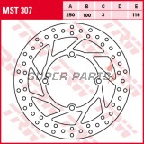 Спирачен диск -TRW- MST307, 250mm, Kawasaki KDX200/220 (1986-2003) / KLX250 (2009-2013) / KX125/250/250F/250R (2003-2018) / KXE250 (2003-2006) / Suzuki DR125SM (2008-2013) / RM-Z250 (2004-2006)