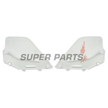 Задни странични пластмаси -POLISPORT- бели, SUZUKI RM 125/250 1996-2000