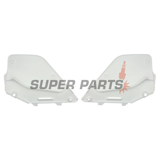 Задни странични пластмаси -POLISPORT- бели, SUZUKI RM 125/250 1996-2000