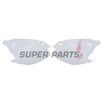 Задни странични пластмаси -POLISPORT- бели, KAWASAKI KX 125/250 2003-2008