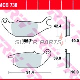 Накладки -TRW- MCB738, Honda CBR125R, XL125V Varadero, XLR125 (1993-2013)