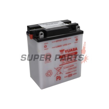 Акумулатор -YUASA- YB12AL-A2+ELEKTROLI, 12.6Ah 12V