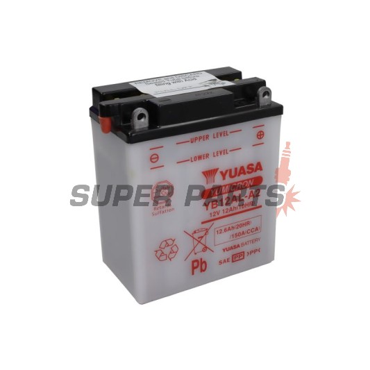 Акумулатор -YUASA- YB12AL-A2+ELEKTROLI, 12.6Ah 12V
