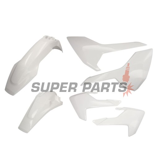 Пластмаси комплект -POLISPORT- бели, HUSQVARNA FC, TE 125-450 2017-2019
