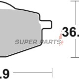 Накладки -BREMBO- 07YA1407, Adly Fox, Beta Euro/Jonathan, Gilera RC, MBK Flame/Thunder/Skyliner, Sachs Roadster, Yamaha DT/RD/TT/XT/XTZ/YZ 1983-2007