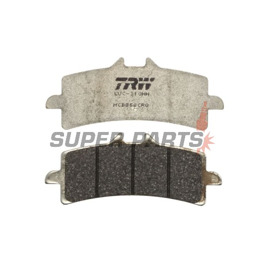 Накладки -TRW- MCB858CRQ, Aprilia RSV4 1000, BMW S1000RR HP4, Ducati Panigale 1199/1299, Kawasaki H2 & ZX-10R, KTM RC8 1190 & Super Duke 1290, MV Agusta F4/F3, Suzuki Hayabusa & GSX-R 1000, Triumph Daytona 675 & Speed Triple 1050