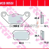 Накладки -TRW- MCB805SI, Adly ATV 300/320/500 Sport/S/U, PGO Bugrider 200/250 (2005-2008)