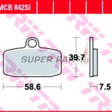 Накладки -TRW- MCB842SI, Husqvarna TC85 (2014-2020), KTM Freeride 250R/350/350E (2012-2017), KTM SX85 / 85BW (2012-2020), KTM SXS85 (2013-2014)