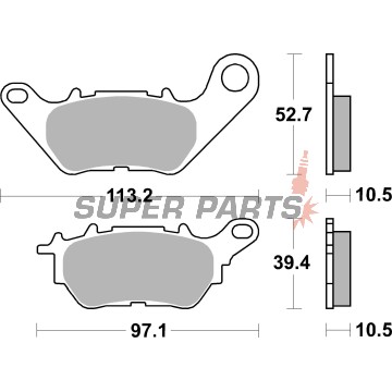 Накладки -BREMBO- 07YA53CC, Yamaha MT-03 320 / 321 / 321 ABS (2015-2022)