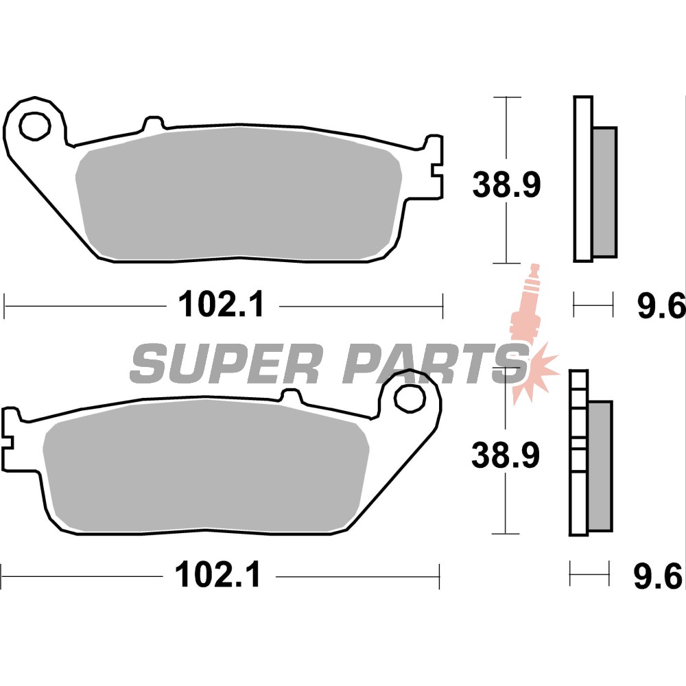 Накладки -BREMBO- 07HO41SA, Aprilia MX 125, Pegaso 650, RSV 1000 | Cagiva Elefant 750, Navigator 1000 | Ducati Monster 696, Multistrada 620 | Honda CBR 600, CB 1000, CBF 500 | Yamaha MT-07 700, YZF 600, XJR 1300 | KTM EXC 250, SX 125 | Suzuki GSF 1200, GS