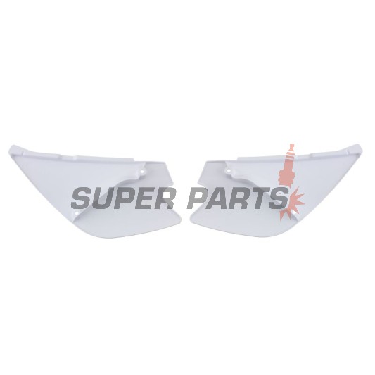 Задни странични пластмаси -POLISPORT- бели, KAWASAKI KX 85 2001-2013