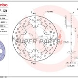 Спирачен диск -BREMBO- 68B407C9, Yamaha FZR600 Genesis, FZS600 Fazer, RD500LC, SRX600, TDM850 / 900, TRX850, XJ600 Diversion, XT660R /x/ Tenere, YZF600R Thunder Cat, YZF1000R Thunder Ace, YZF750R / SP / R7, YZF-R1 1000