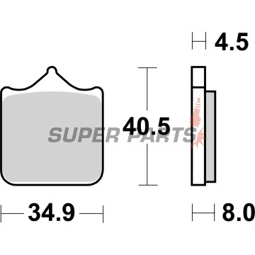 Накладки -BREMBO- 07BB33SA, Aprilia RSV Mille / Benelli TnT / BMW S1000RR / Ducati Monster S4R / KTM Super Duke 990