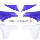 Предни странични пластмаси -POLISPORT- синьо/бяло, YAMAHA YZ 450 2010-2013