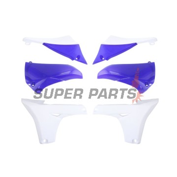 Предни странични пластмаси -POLISPORT- синьо/бяло, YAMAHA YZ 450 2010-2013
